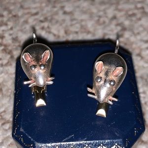 Vintage 925 mouse cuff links